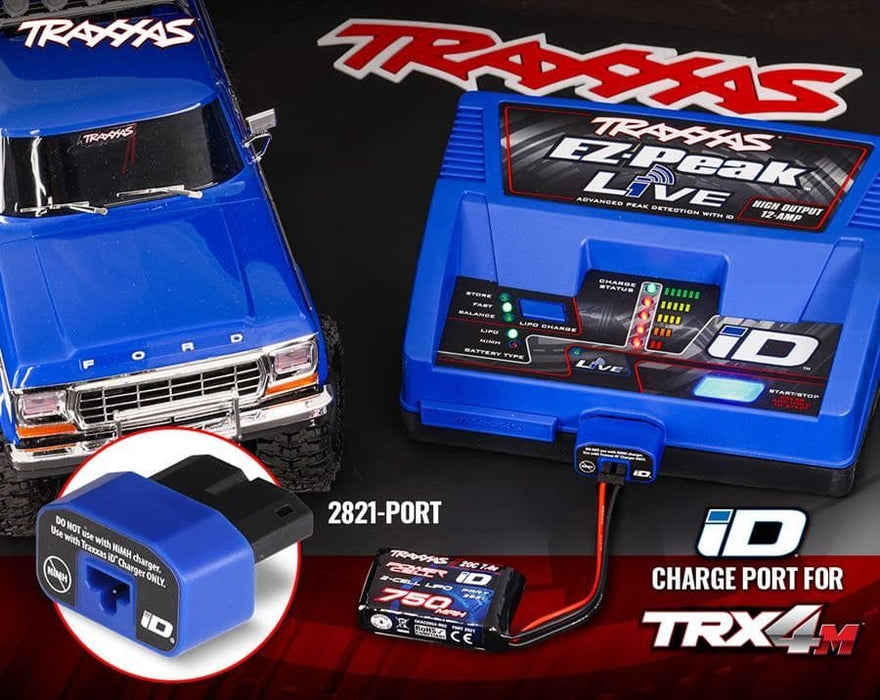 TRA2821-PORT Traxxas ID Charger Port for TRX-4M Battery, 2-amp