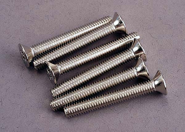 TRA3169 Screws, 4x30mm countersunk machine (6)
