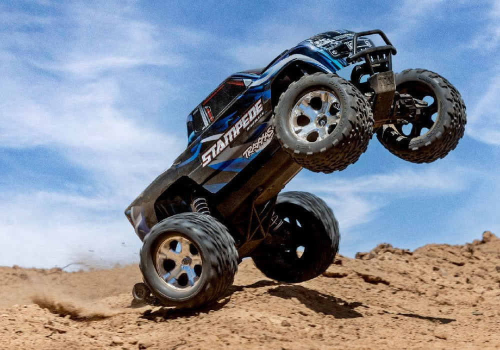 TRA36354-4BLUE Traxxas 1/10 Stampede 2WD BL-2S HD Clipless - Blue **Free battery charger with the purchase of this truck. Please add TRA2827X and TRA2920 to your order  to get it free.** if you order from this promotion it is final sale