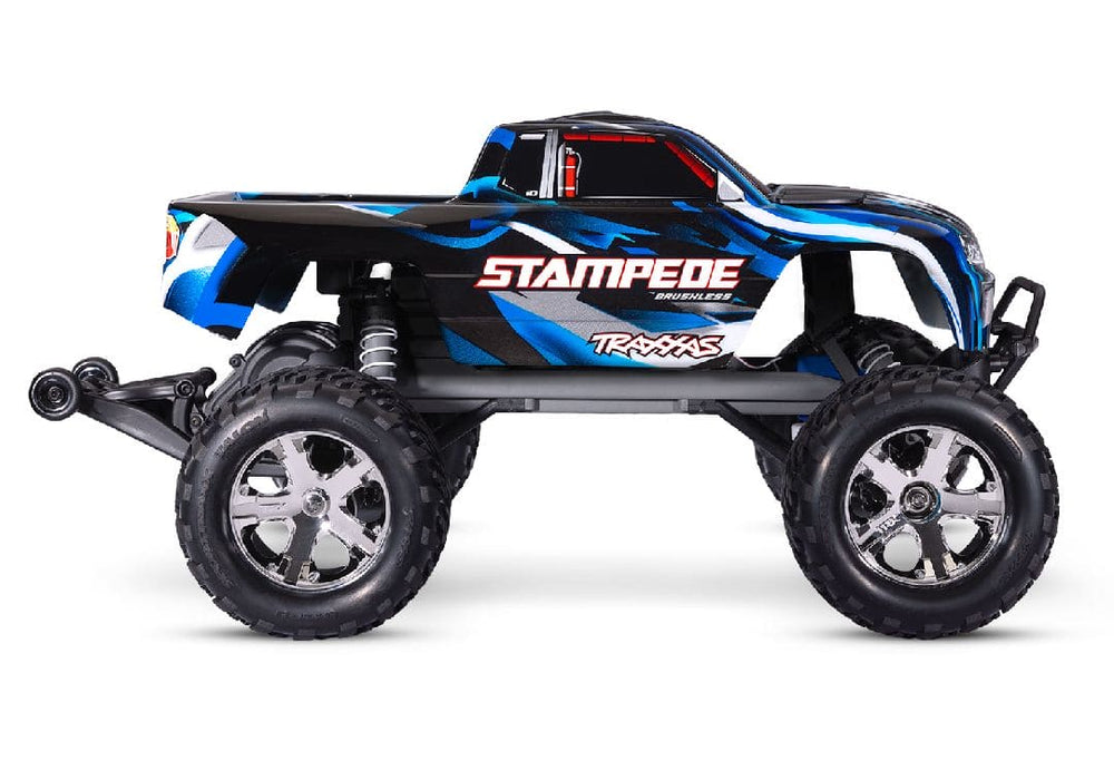 TRA36354-4BLUE Traxxas 1/10 Stampede 2WD BL-2S HD Clipless - Blue **Free battery charger with the purchase of this truck. Please add TRA2827X and TRA2920 to your order  to get it free.** if you order from this promotion it is final sale