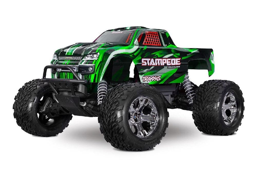 TRA36354-4GREEN Traxxas 1/10 Stampede 2WD BL-2S HD Clipless - Green **Free battery charger with the purchase of this truck. Please add TRA2827X and TRA2920 to your order  to get it free.** if you order from this promotion it is final sale