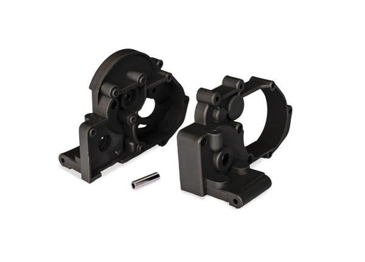 TRA3691-BLK Traxxas Gearbox Halves (L&R) w/Idler Gear Shaft - Black