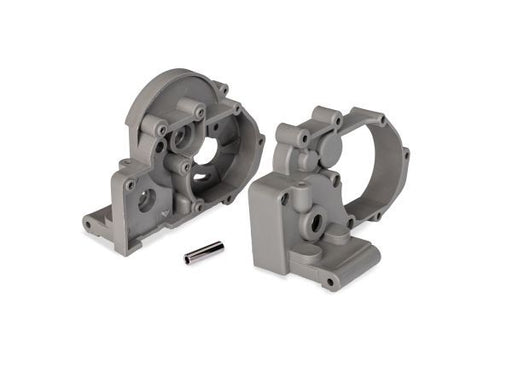TRA3691-GRAY Traxxas Gearbox Halves (L&R) w/Idler Gear Shaft - Gray
