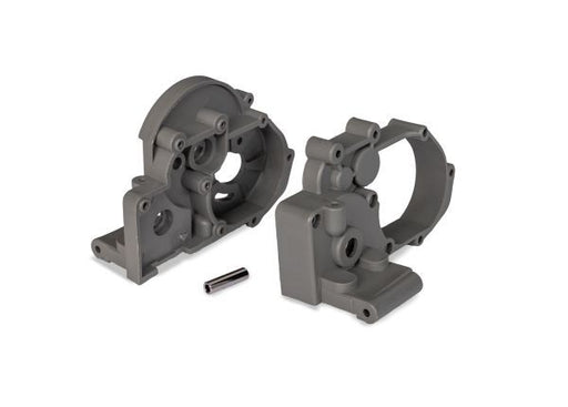 TRA3691-SLGRY Traxxas Gearbox Halves (L&R) w/Idler Gear Shaft - Slate Gray