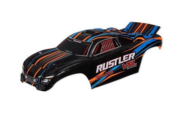 TRA3720T Traxxas Body, Rustler VXL, Orange (Painted, Decals Applied)