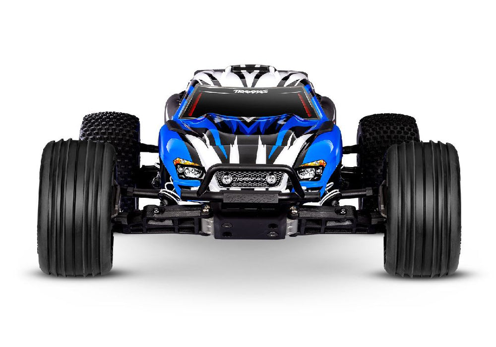 TRA37254-8BLUEX Traxxas 1/10 Rustler ExtremeHD 2wd RTR - BlueX FOR LONG RUN TIME & QUICK CHARGER ORDER TRA2992