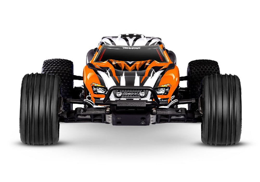 TRA37254-8ORANGEX Traxxas 1/10 Rustler ExtremeHD 2wd RTR - OrangeX FOR LONG RUN TIME & QUICK CHARGER ORDER TRA2992