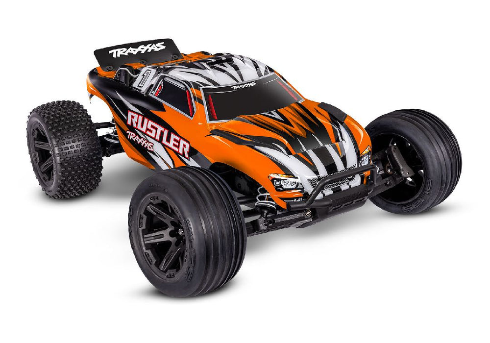 TRA37254-8ORANGEX Traxxas 1/10 Rustler ExtremeHD 2wd RTR - OrangeX FOR LONG RUN TIME & QUICK CHARGER ORDER TRA2992