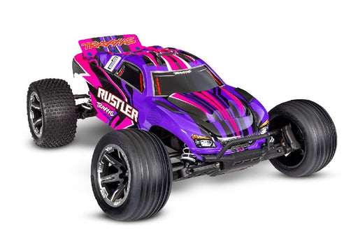 TRA37254-8PINK Traxxas 1/10 Rustler ExtremeHD 2wd RTR - Pink