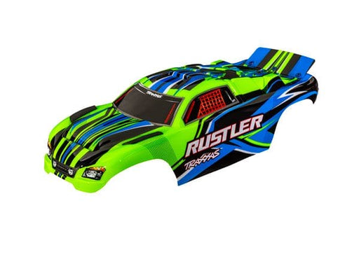 TRA3734-GRN Traxxas Body Rustler Green Clipless