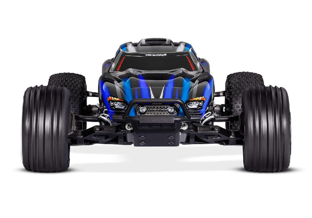 TRA37354-4BLUE Traxxas 1/10 Rustler 2WD BL-2S Clipless - Blue**Free battery charger with the purchase of this truck. Please add TRA2827X and TRA2920 to your order  to get it free.** if you order from this promotion it is final sale