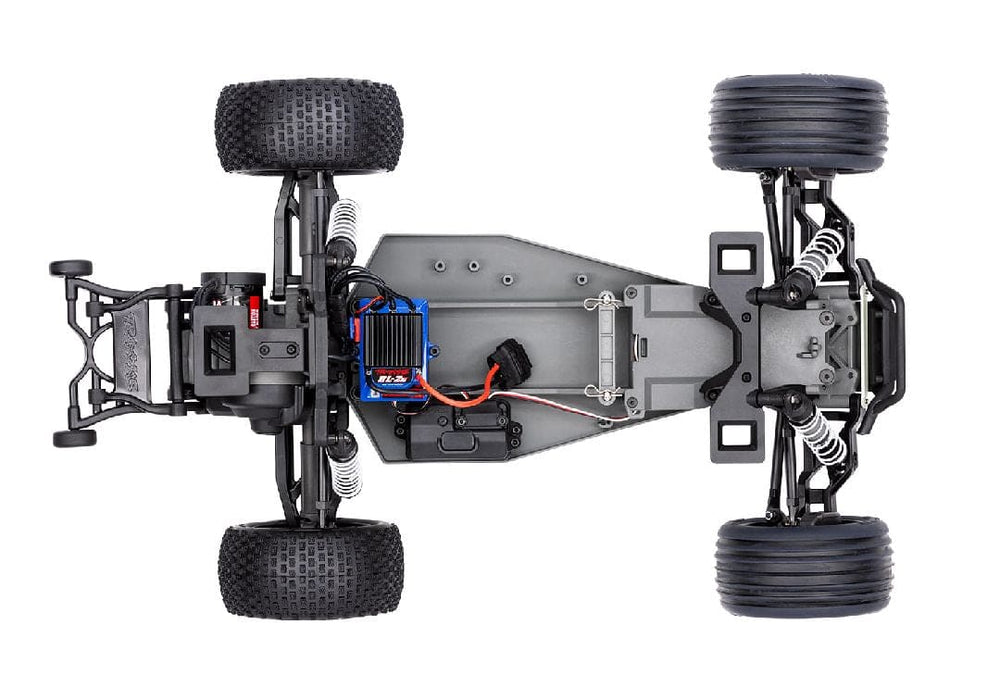 TRA37354-4BLUE Traxxas 1/10 Rustler 2WD BL-2S Clipless - Blue**Free battery charger with the purchase of this truck. Please add TRA2827X and TRA2920 to your order  to get it free.** if you order from this promotion it is final sale