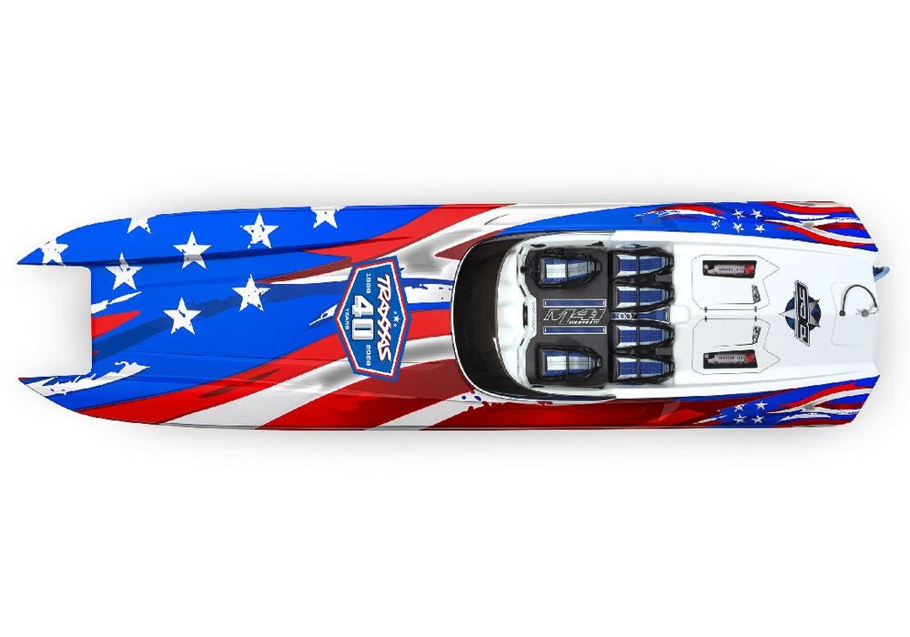 TRA57046-440TH Traxxas DCB M41 Widebody 40" Catamaran Race Boat - 40th YOU will need this part #TRA2990 to run this boat