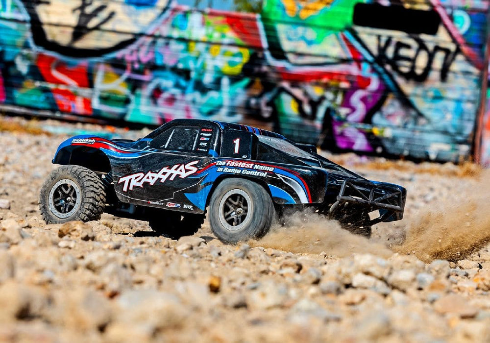 TRA58134-4BLUE  Traxxas Slash 1/10 Brushless BL-2s ESC 2WD Short Course Truck RTR - Blue **SOLD SEPARATELY AND REQUIRED QUCK CHARGER &LONG RUN TIME BATTERY ORDER PART # TRA2992**
