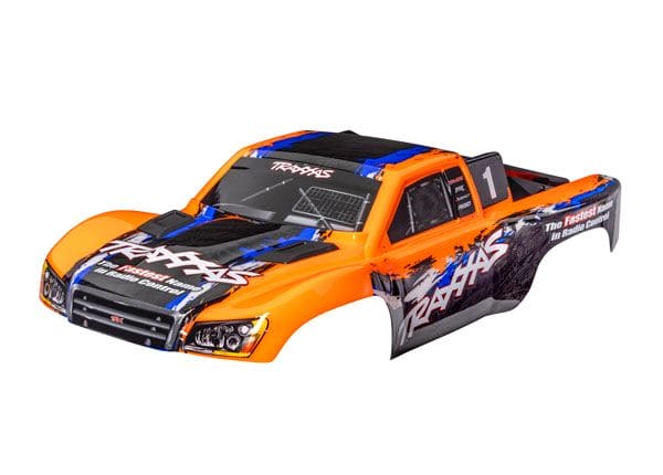 TRA5850-ORNG Traxxas Body, Slash 4X4, orange, painted-clipless mounting
