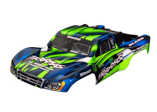 TRA5851G Traxxas Body, Slash 2WD Green & Blue (Painted, Decals Applied)