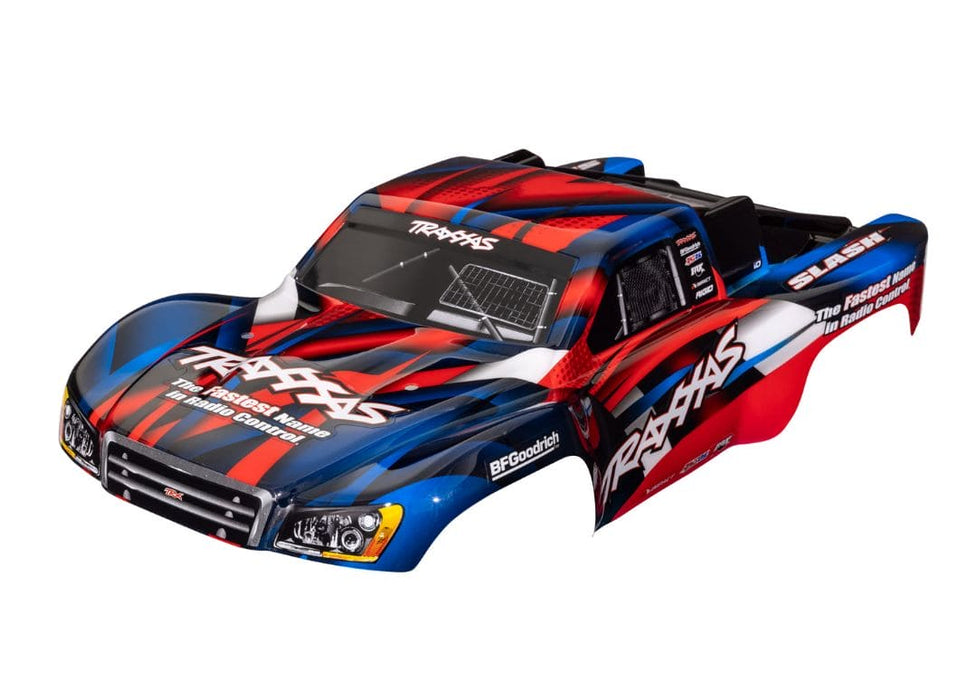 TRA5851R Traxxas Body, Slash 2WD Red & Blue (Painted, Decals Applied)