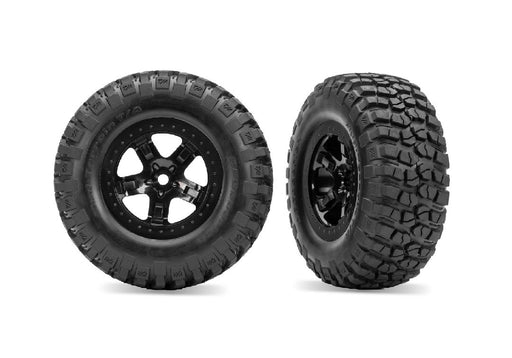 TRA5878-BLK Traxxas SCT Black Wheels & BFGoodrich Tires (2)