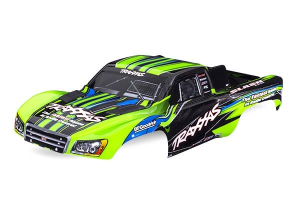 TRA5924-GRN Traxxas Body, Slash 2WD, green, painted, clipless mounting