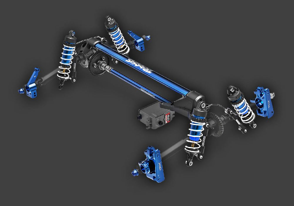TRA67097-4 Traxxas Rustler 4X4 Ultimate - Blue * **Sold Separately you will need TRA2970-3S to run this truck