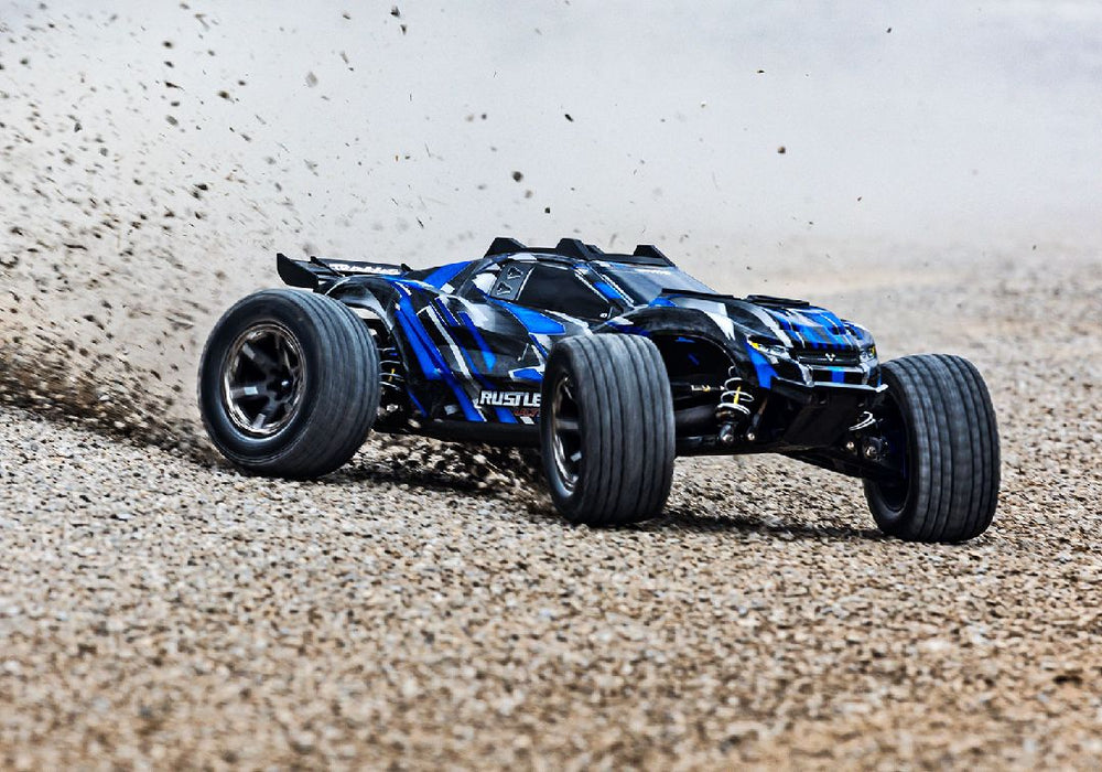TRA67097-4 Traxxas Rustler 4X4 Ultimate - Blue * **Sold Separately you will need TRA2970-3S to run this truck