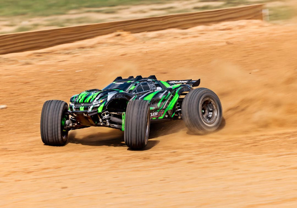TRA67097-4 Traxxas Rustler 4X4 Ultimate - Green * **Sold Separately you will need TRA2970-3S to run this truck