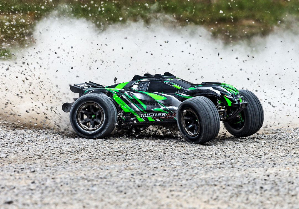 TRA67097-4 Traxxas Rustler 4X4 Ultimate - Green * **Sold Separately you will need TRA2970-3S to run this truck