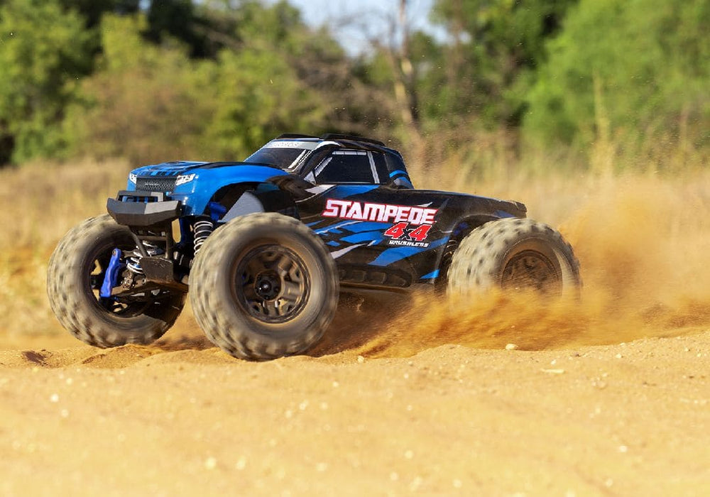 TRA67154-4BLUE Traxxas Stampede 1/10 4X4 Brushless Monster Truck RTR - Blue **SOLD SEPARATELY you will need tra2992 to run this truck**