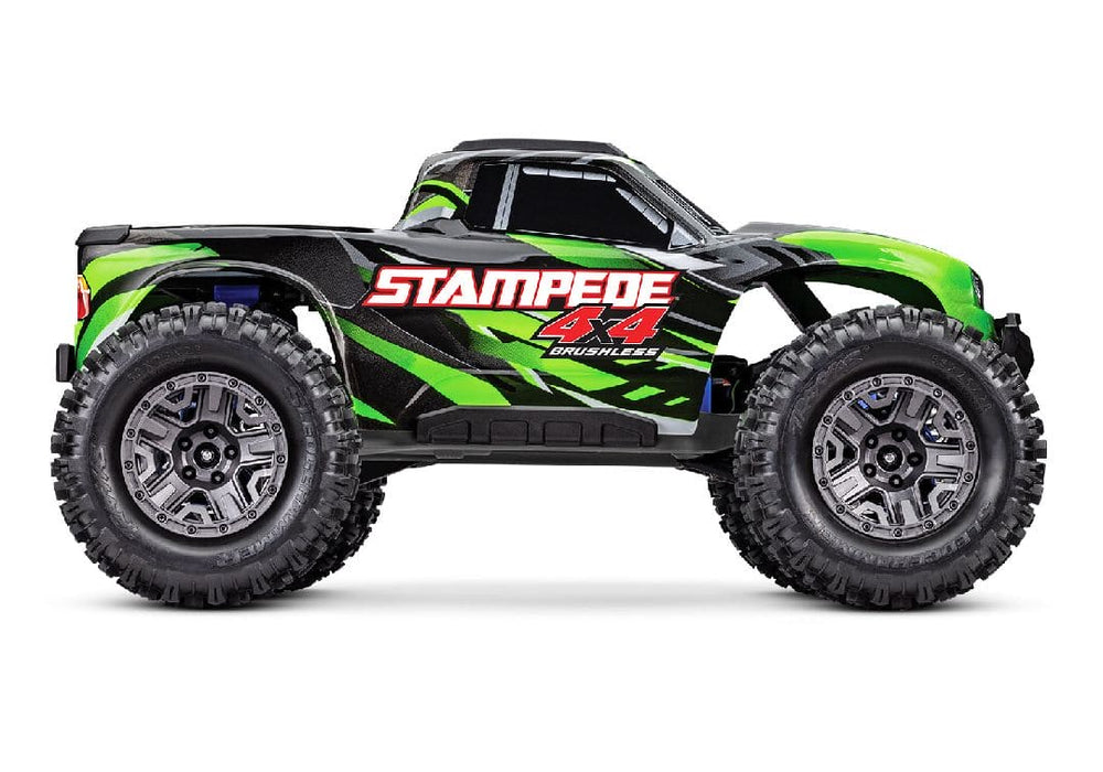 TRA67154-4GREEN Traxxas Stampede 1/10 4X4 Brushless Monster Truck RTR - Green**Free battery charger with the purchase of this truck. Please add TRA2827X and TRA2920 to your order  to get it free.** if you order from this promotion it is final sale