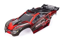 TRA6740-RED Traxxas Body Rustler 4X4 Red (Painted Decals Applied)