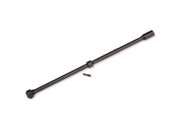 TRA6767X Traxxas Driveshaft, Center, Plastic/Screw Pin - Black