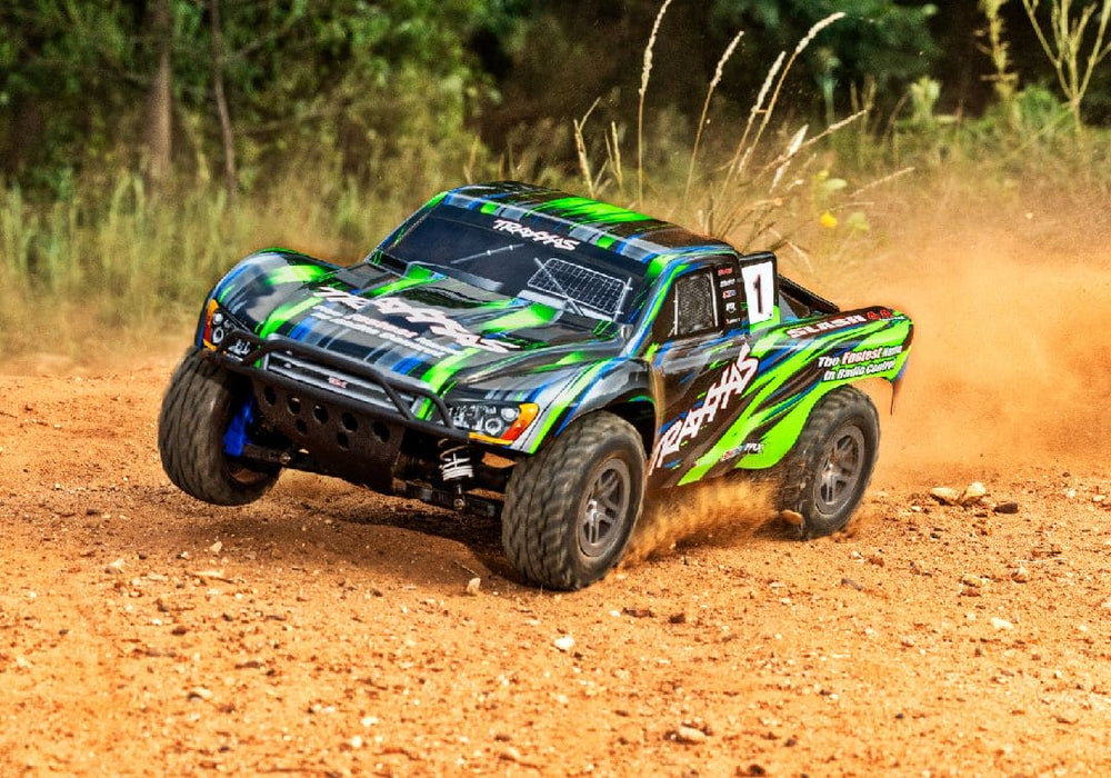 TRA68154-4GREEN Traxxas Slash 1/10 4X4 Brushless Short Course Truck RTR - Green**Free battery charger with the purchase of this truck. Please add TRA2827X and TRA2920 to your order  to get it free.** if you order from this promotion it is final sale