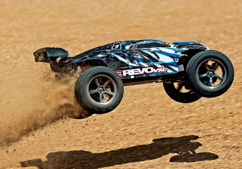 TRA71076-8BLUEX Traxxas 1/16 E-Revo VXL 4x4 RTR - BlueX