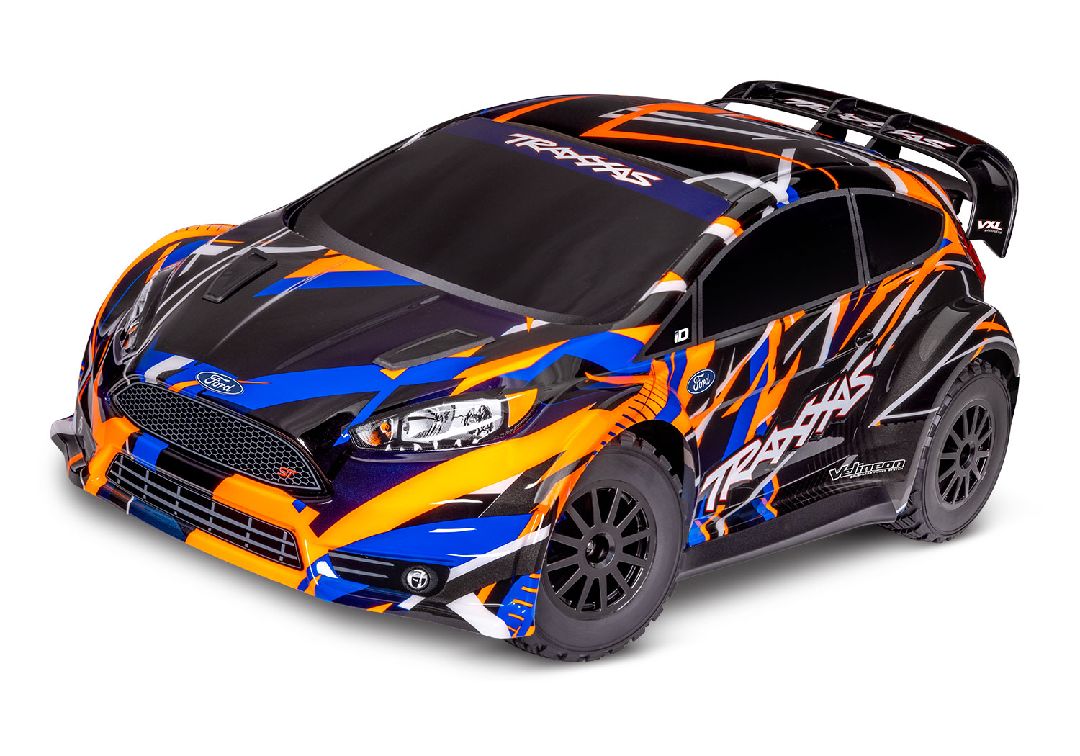 TRA74276-4ORANGE Traxxas Ford Fiesta Rally VXL 4X4 - Orange Clipless B
