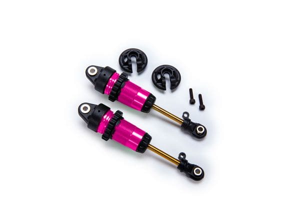 TRA7461-PINK Traxxas Shocks, GTR long pink-anodized fully assembled (2