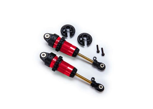 TRA7461-RED Traxxas Shocks, GTR long red-anodized fully assembled (2)