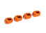 TRA7743-ORNG Traxxas Suspension Pin Retainer 6061-T6 Aluminum (Orange) (4)