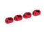 TRA7743-RED Traxxas Suspension Pin Retainer 6061-T6 Aluminum (Red) (4)