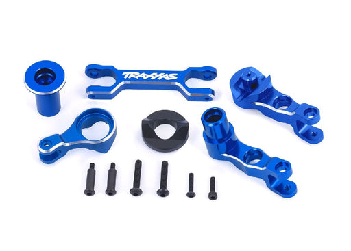 TRA7746-BLUE Traxxas Steering Bellcranks (L&R)/Draglink (6061-T6 AL Blue)