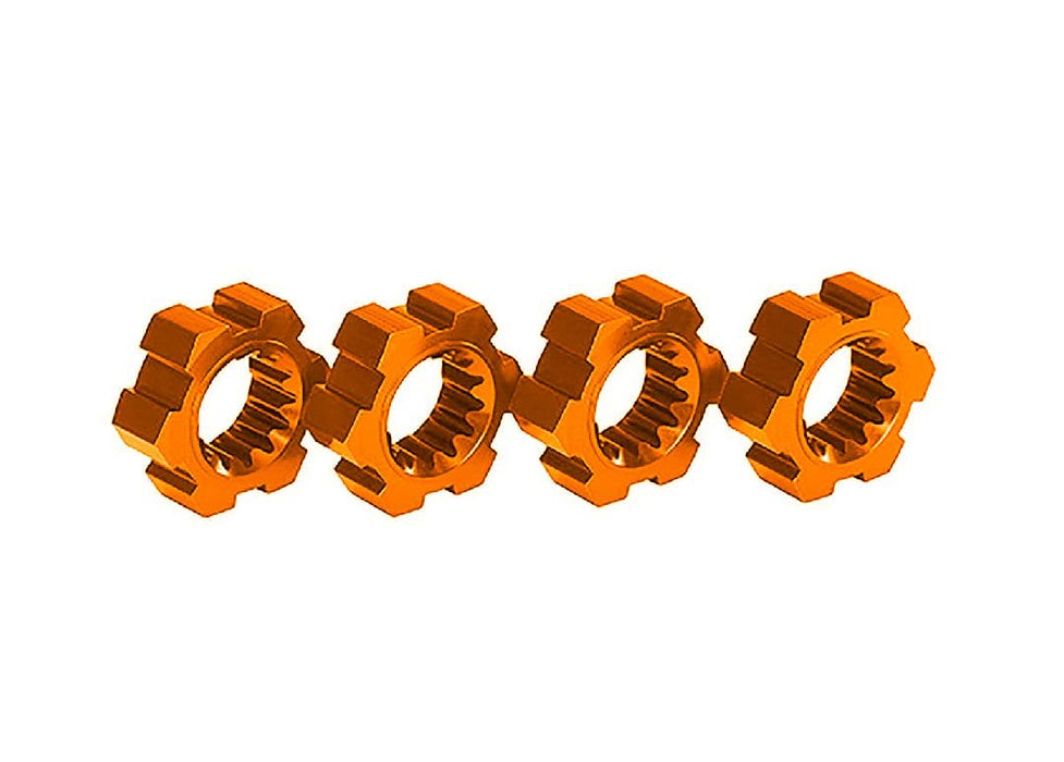 TRA7756-ORNG Traxxas Wheel Hubs Hex Aluminum (Orange) (4)