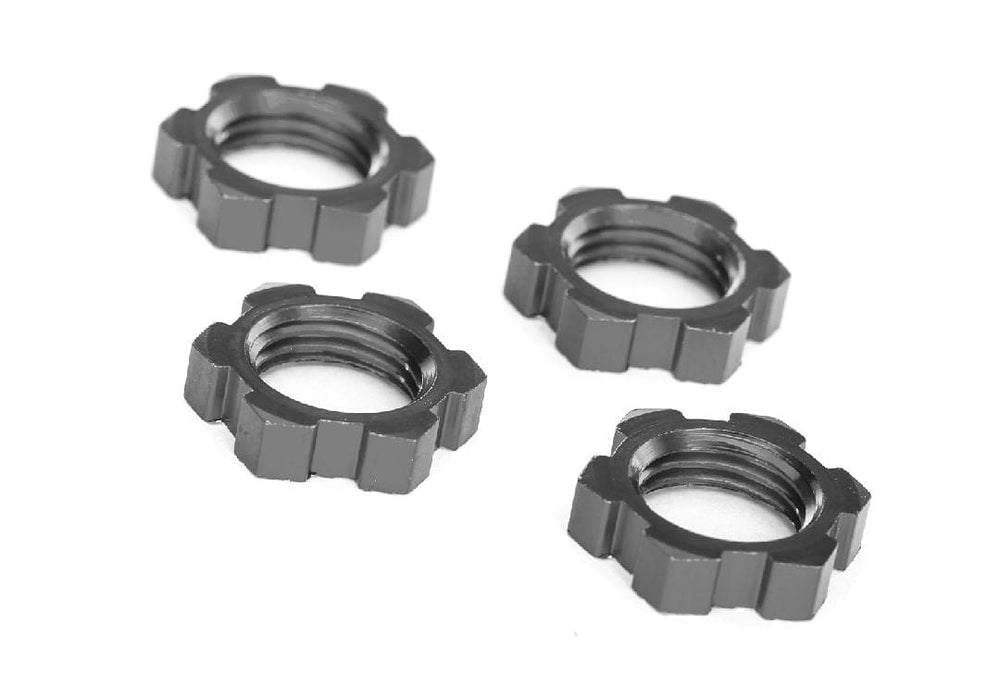 TRA7758-GRAY Traxxas Wheel Nuts Splined 17MM Serrated (Gray) (4)