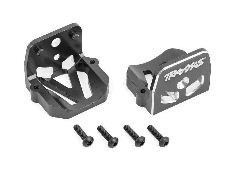 TRA7760-GRAY Traxxas Motor Mounts 6061-T6 Aluminum (Gray) (Front & Rear)