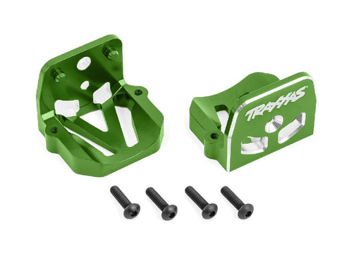 TRA7760-GRN Traxxas Motor Mounts 6061-T6 Aluminum (Green) (Front & Rear)