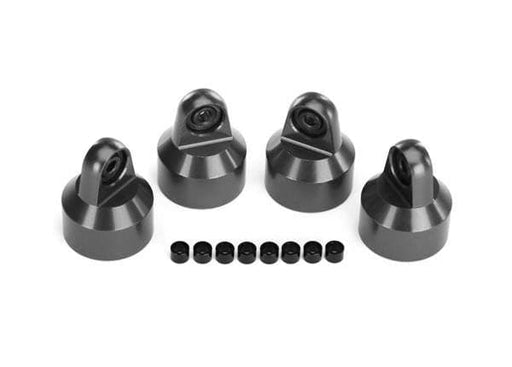 TRA7764-GRAY Traxxas Shock Caps Aluminum (Gray) GTX Shocks (4)/ Spacers (8)