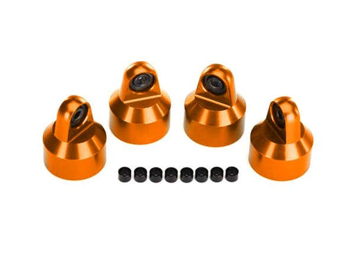 TRA7764-ORNG Traxxas Shock Caps Aluminum (Orange) GTX Shocks (4)/ Spacers (8)