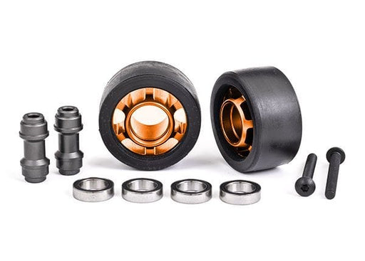 TRA7775T Traxxas Wheels, Wheelie Bar, 6061-T6 Aluminum (Orange) (2)