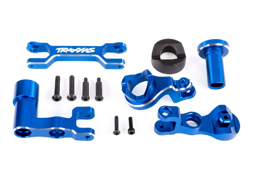 TRA7843-BLUE Traxxas Steering Bellcranks (L&R)/Draglink(6061-T6 AL Blue)(XRT)