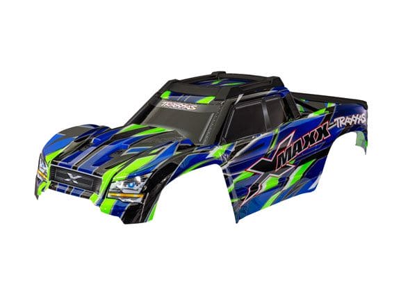 TRA7867-GRN Traxxas Body, X-Maxx, green (painted, decals applied)