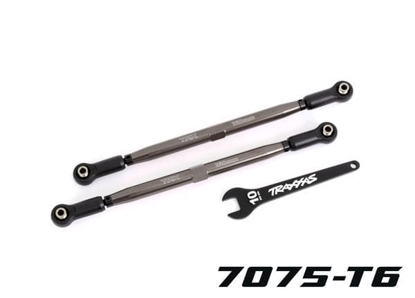 TRA7897-GRAY Traxxas Toe Links Front (Tubes Gray 7075-T6 Aluminum) (2)