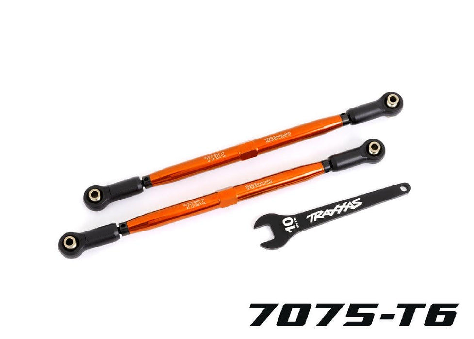 TRA7897-ORNG Traxxas Toe Links Front (Tubes Orange 7075-T6 Aluminum) (2)